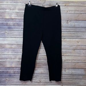 Lysse Large Black Pull On Pants Cropped Stretch